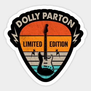 Vintage Dolly Parton Name Guitar Pick Limited Edition Birthday Sticker